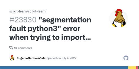 Open RemiZOffAlex opened this issue Jul 3, 2020 4 comments Open. . Python3 8 segmentation fault